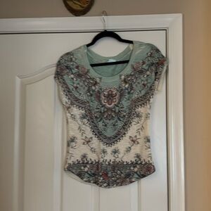 Women’s green and multicolored top